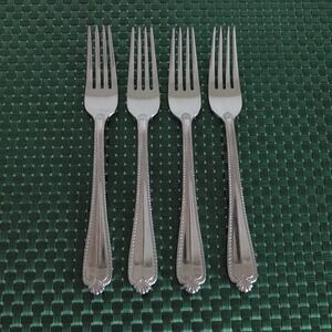 Hampton Silversmiths RENEE Dinner Forks Set Lot of 4 Stainless 18/10 Rope Glossy